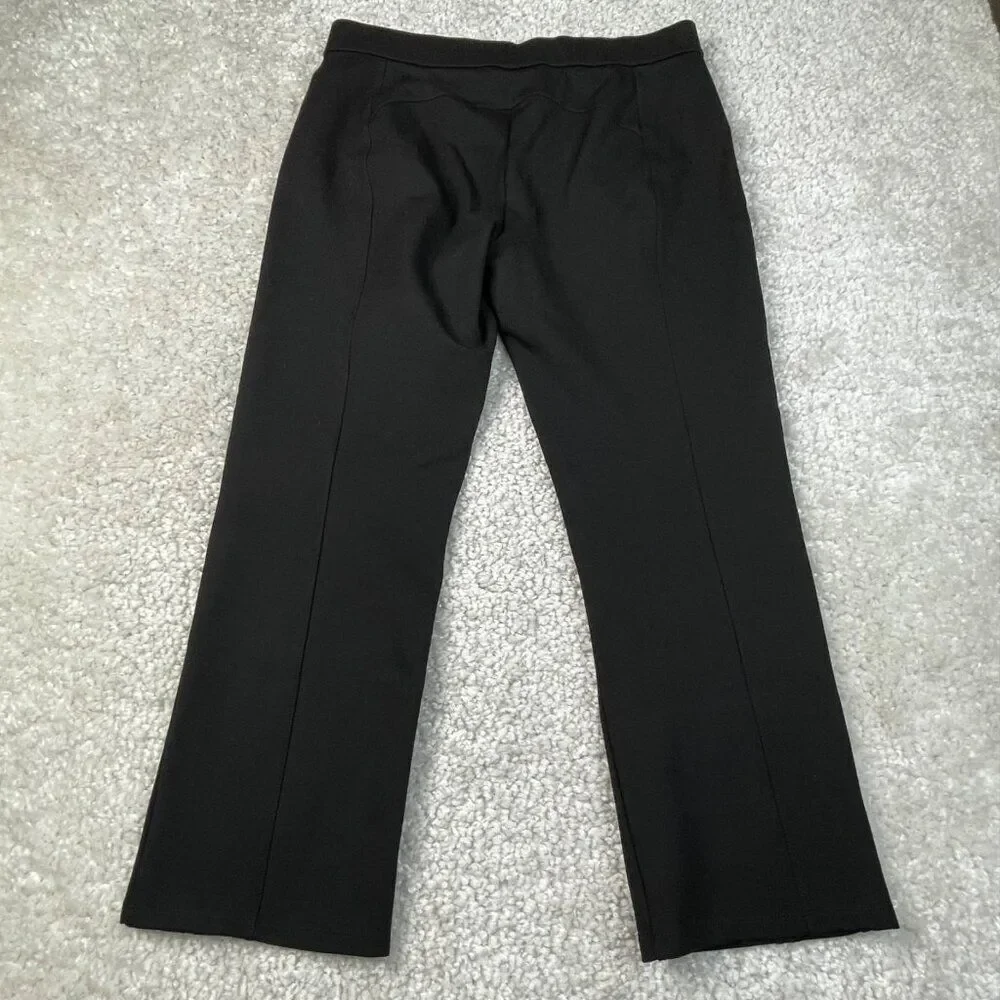 Tory Burch Stacey Ponte Crop Pants Black Womens Large